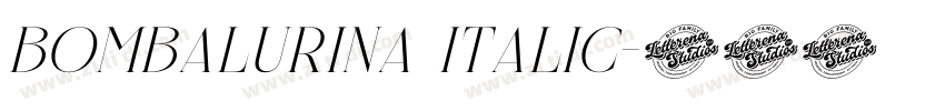 bombalurina italic字体转换 bombalurina italic字体转换